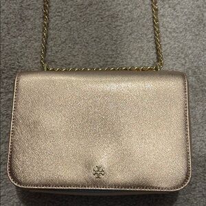 Tory Burch rose gold purse - perfect condition!